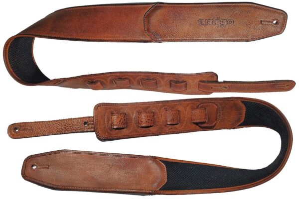 Antigo Antique Tan Guitar Strap Belt for Electric Accoustic Bass and heavy Guitars