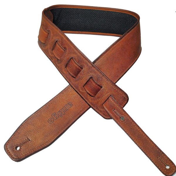 Antigo Antique Tan Guitar Strap Belt for Electric Accoustic Bass and heavy Guitars