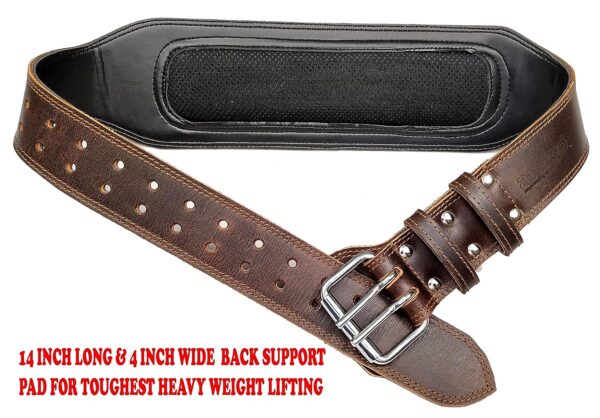 Antigo Genuine Leather Pro Weight Lifting Gym Belt for Unisex Workout Training GB-787